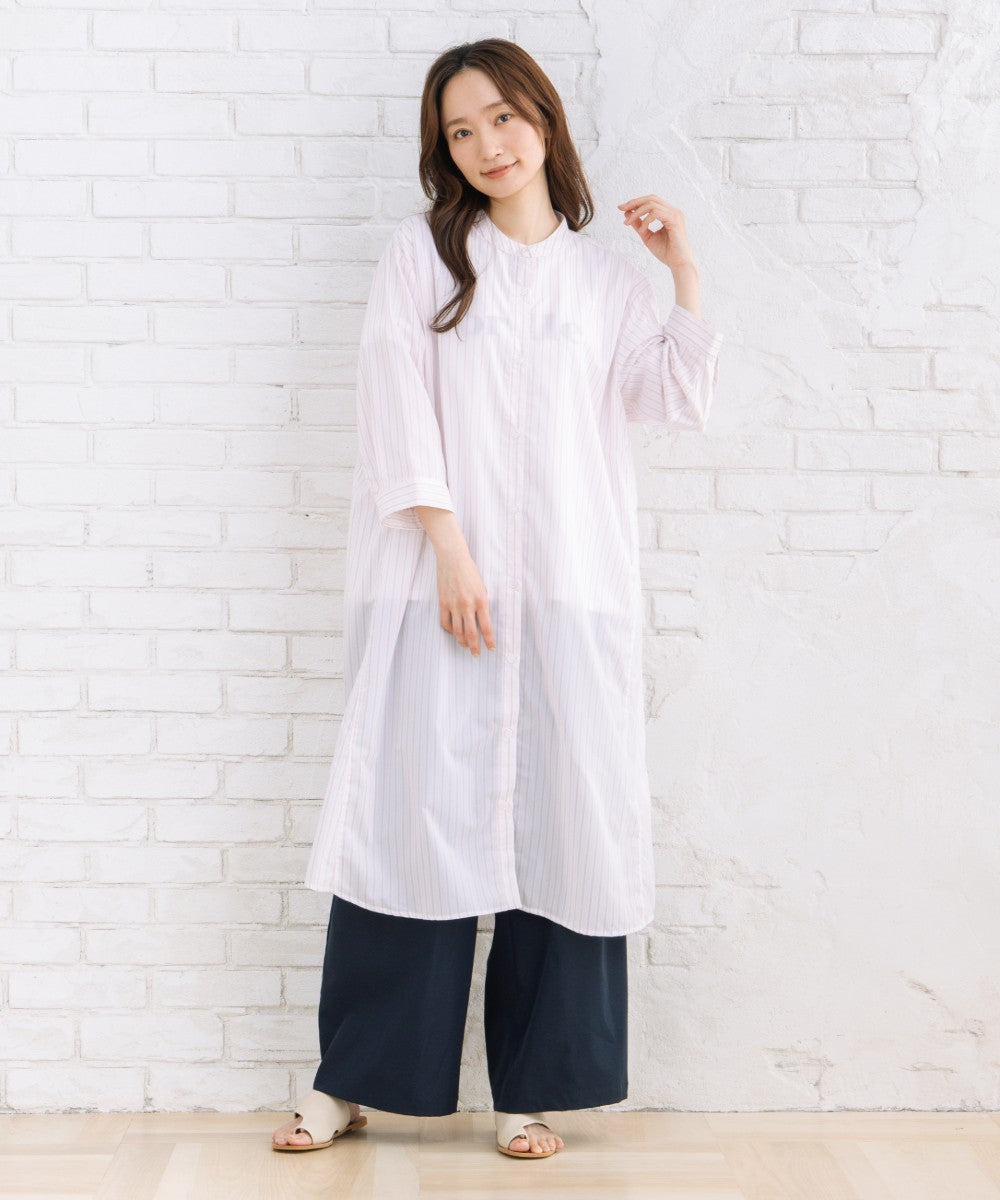 【sabstreet bis】【web限定】 【接触冷感】Aラインシャツワンピース