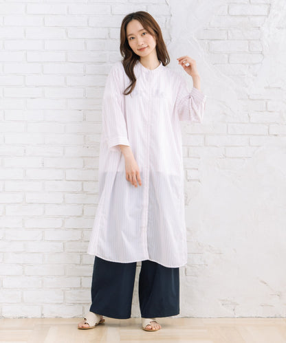 【sabstreet bis】【web限定】 【接触冷感】Aラインシャツワンピース