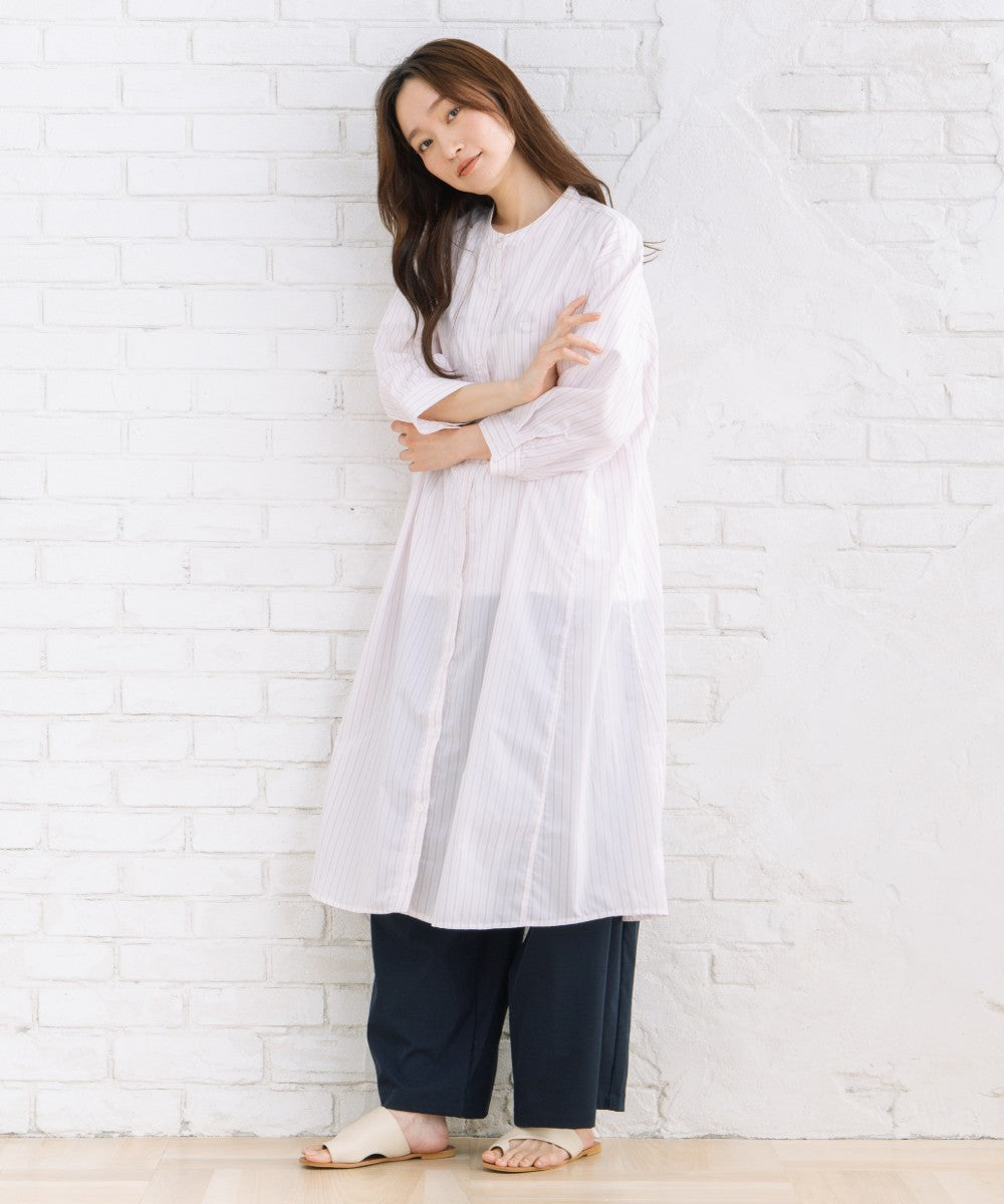 【sabstreet bis】【web限定】 【接触冷感】Aラインシャツワンピース