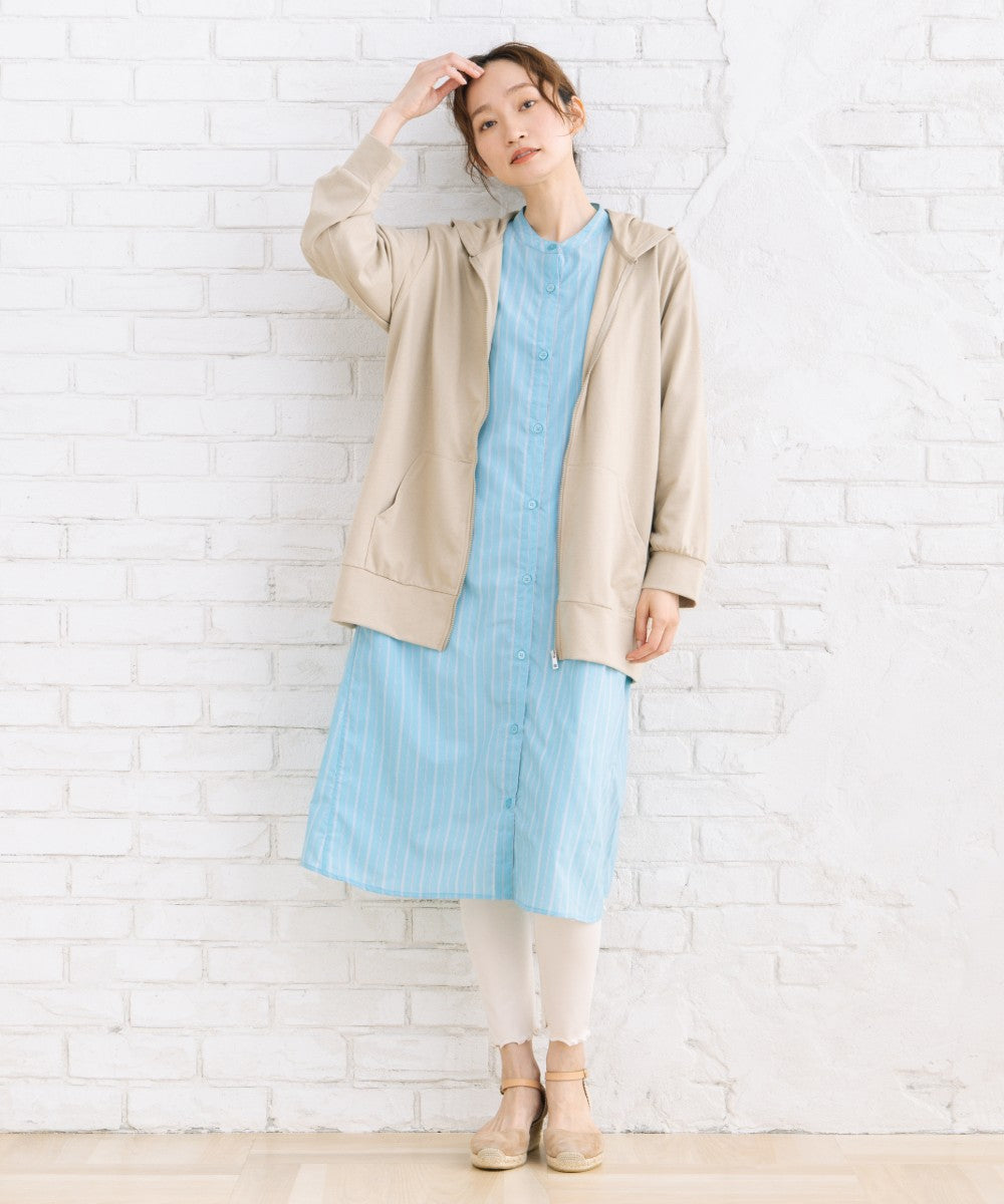 【sabstreet bis】【web限定】 【接触冷感】Aラインシャツワンピース
