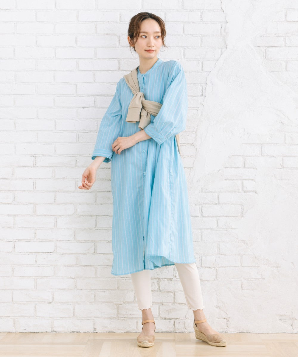 【sabstreet bis】【web限定】 【接触冷感】Aラインシャツワンピース
