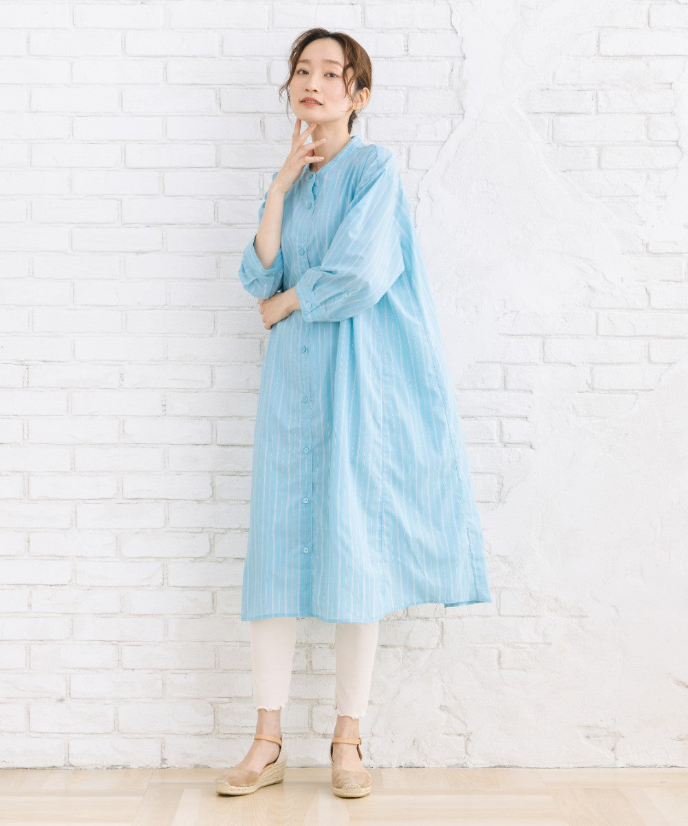 【sabstreet bis】【web限定】 【接触冷感】Aラインシャツワンピース