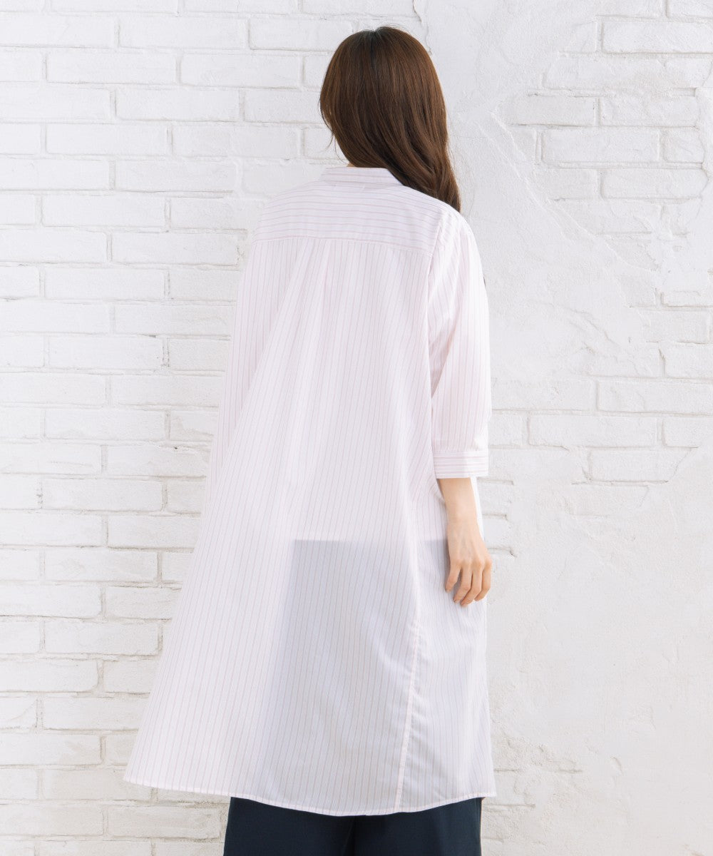 【sabstreet bis】【web限定】 【接触冷感】Aラインシャツワンピース