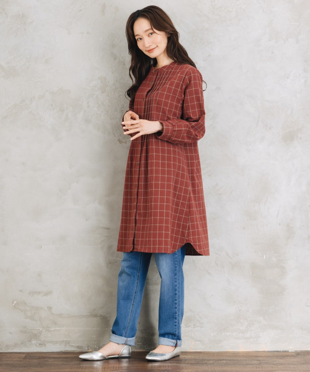 【sabstreet bis】【web限定】 アソートチェックピンタックシャツワンピース【先行予約】