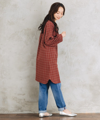 【sabstreet bis】【web限定】 アソートチェックピンタックシャツワンピース