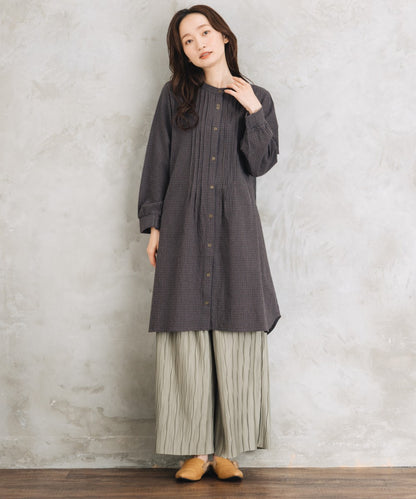 【sabstreet bis】【web限定】 アソートチェックピンタックシャツワンピース