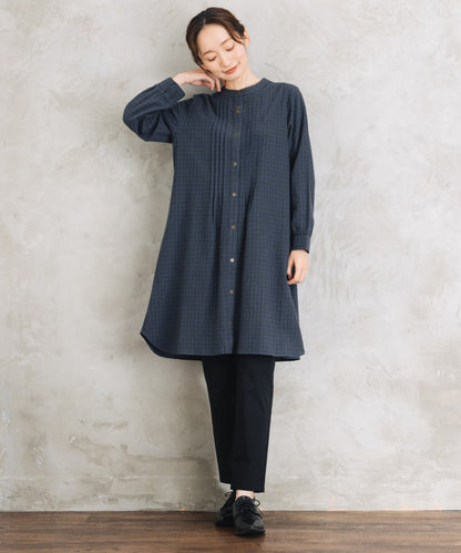 【sabstreet bis】【web限定】 アソートチェックピンタックシャツワンピース