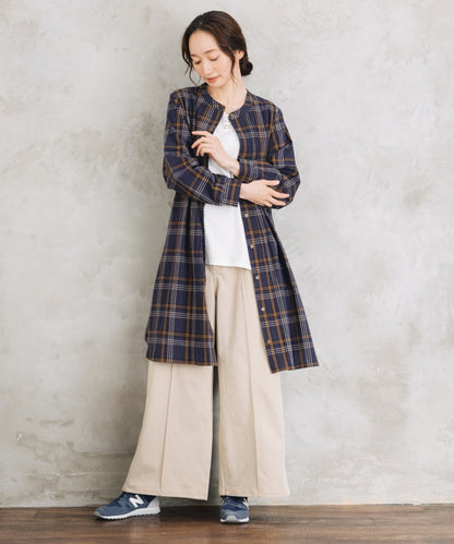 【sabstreet bis】【web限定】 アソートチェックピンタックシャツワンピース