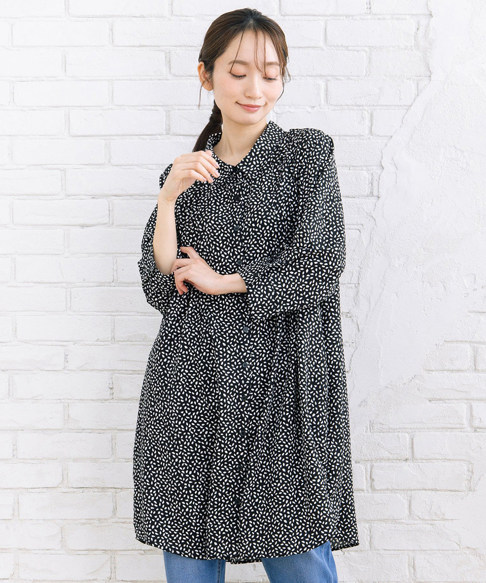 【sabstreet bis】【web限定】 ピンタックジョーゼットチュニック