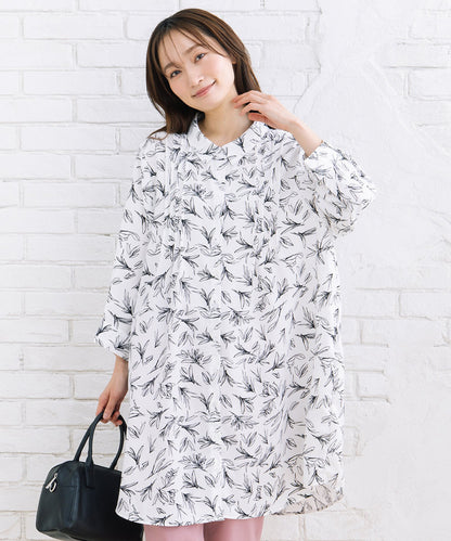 【sabstreet bis】【web限定】 ピンタックジョーゼットチュニック