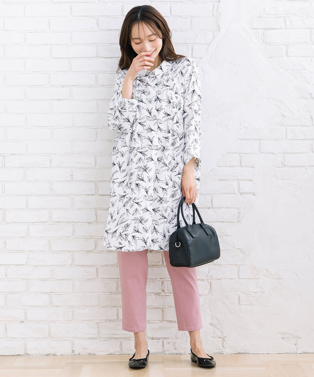 【sabstreet bis】【web限定】 ピンタックジョーゼットチュニック