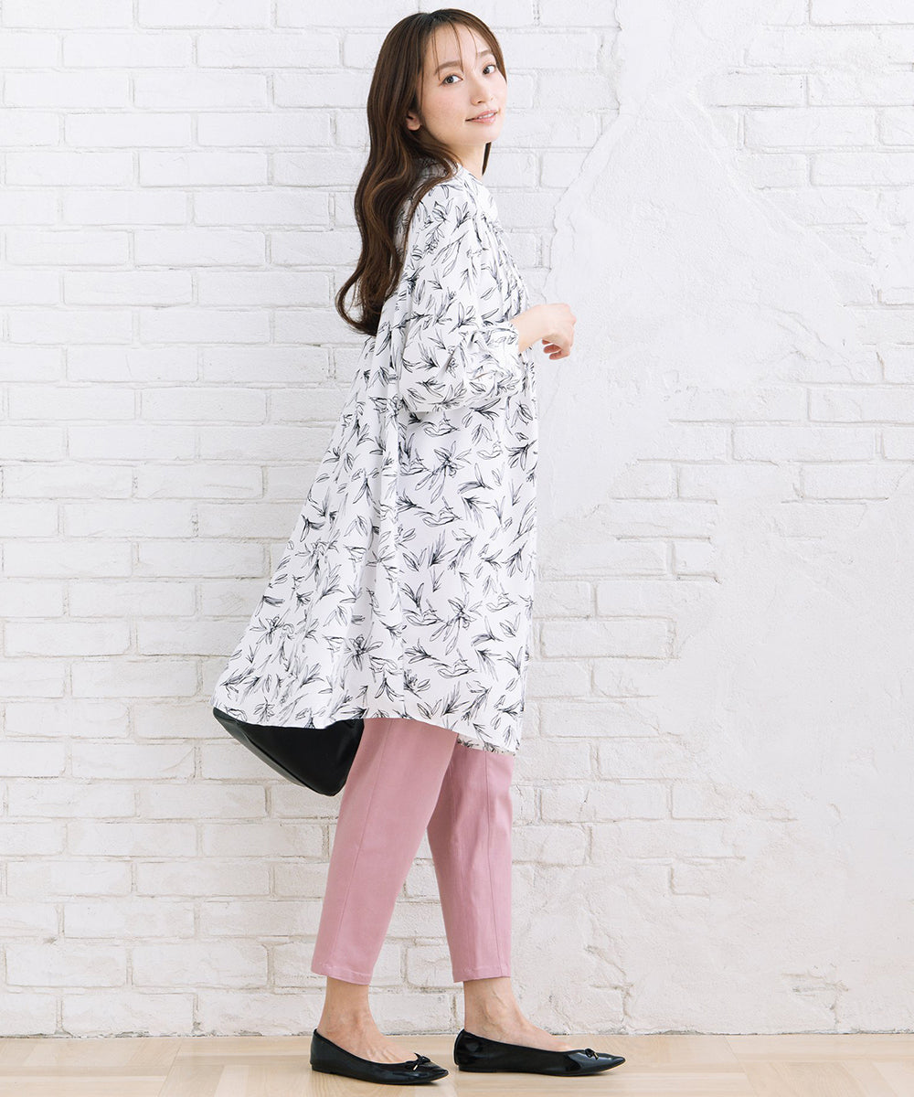 【sabstreet bis】【web限定】 ピンタックジョーゼットチュニック