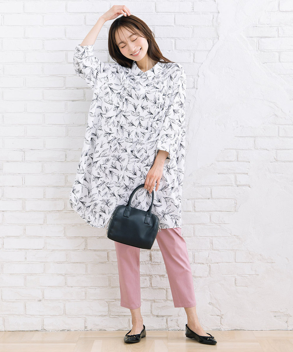 【sabstreet bis】【web限定】 ピンタックジョーゼットチュニック