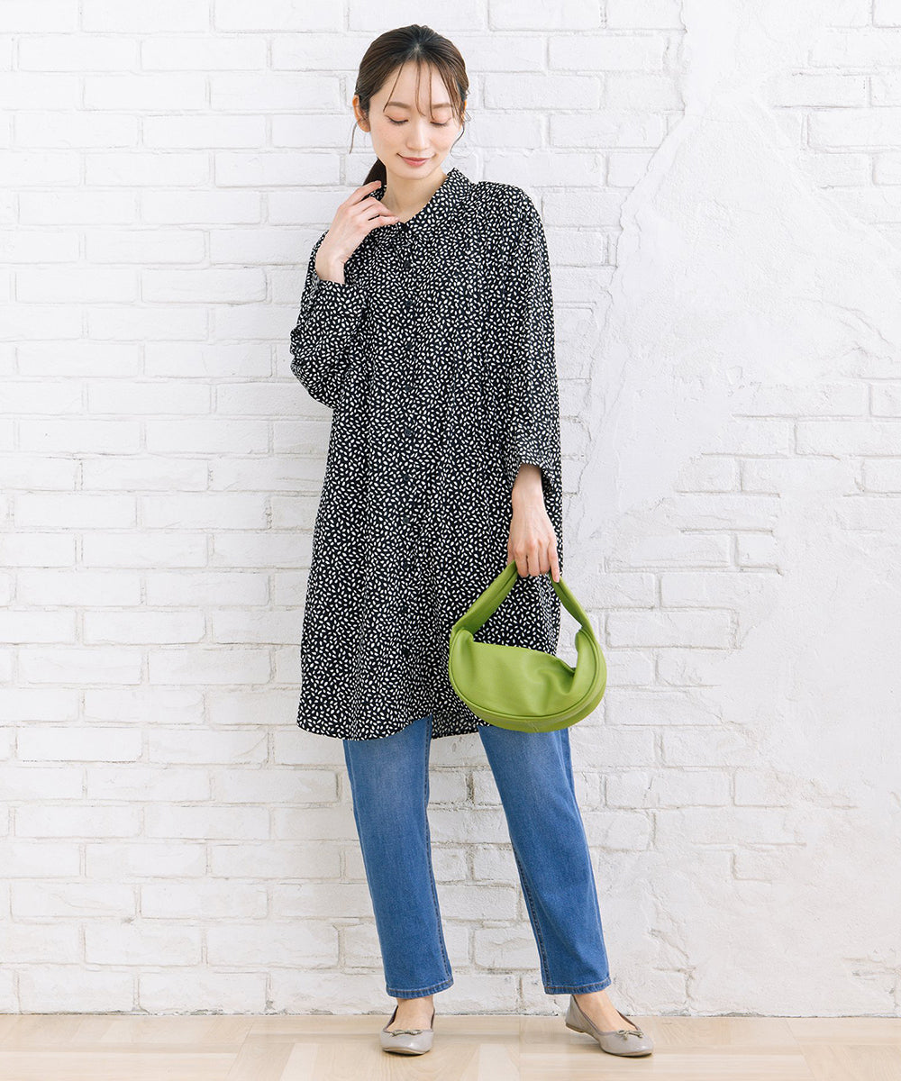 【sabstreet bis】【web限定】 ピンタックジョーゼットチュニック