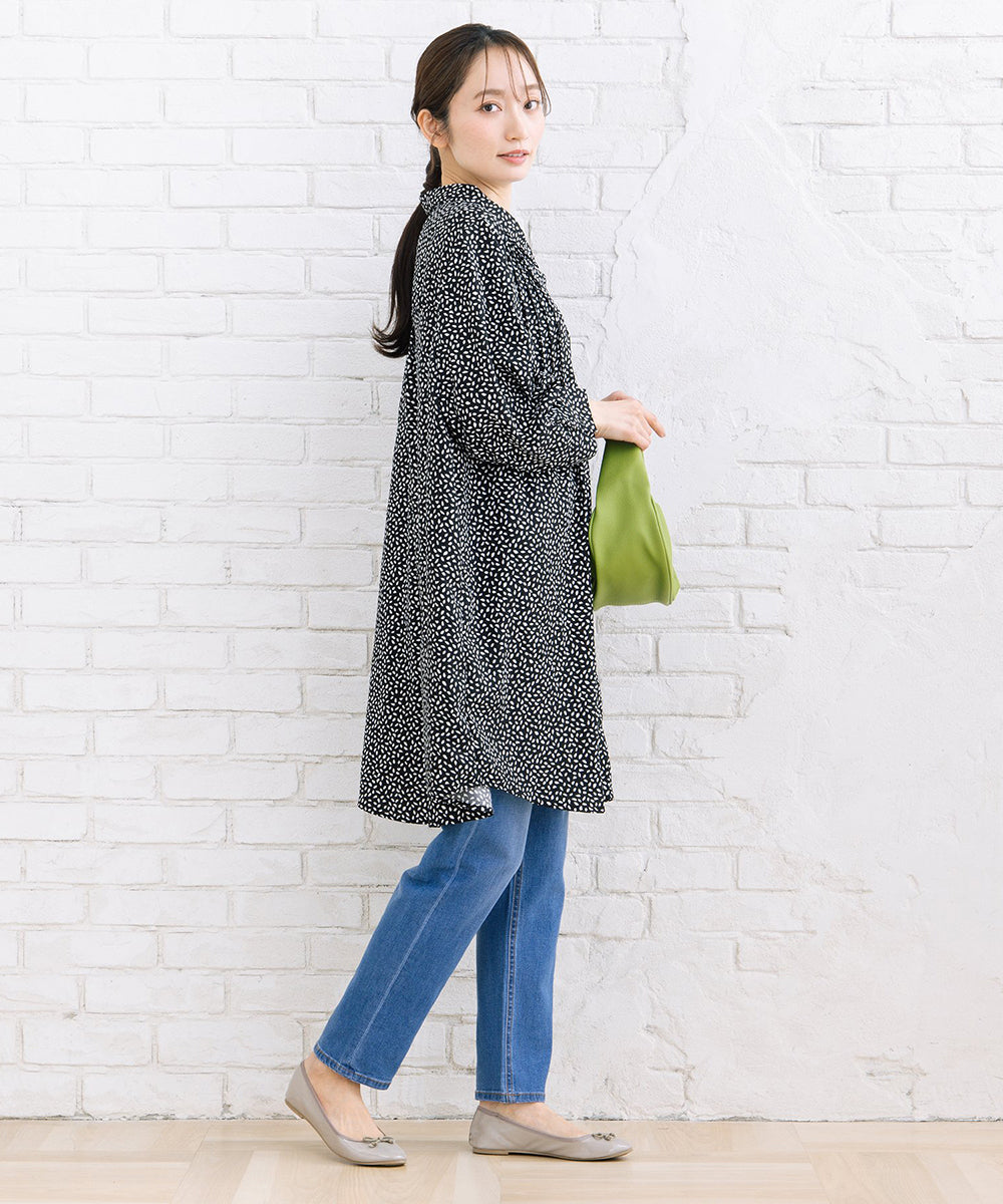 【sabstreet bis】【web限定】 ピンタックジョーゼットチュニック