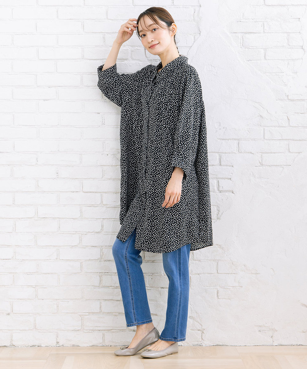 【sabstreet bis】【web限定】 ピンタックジョーゼットチュニック