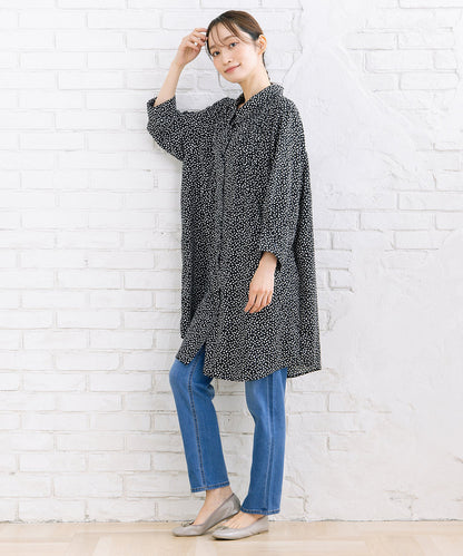 【sabstreet bis】【web限定】 ピンタックジョーゼットチュニック