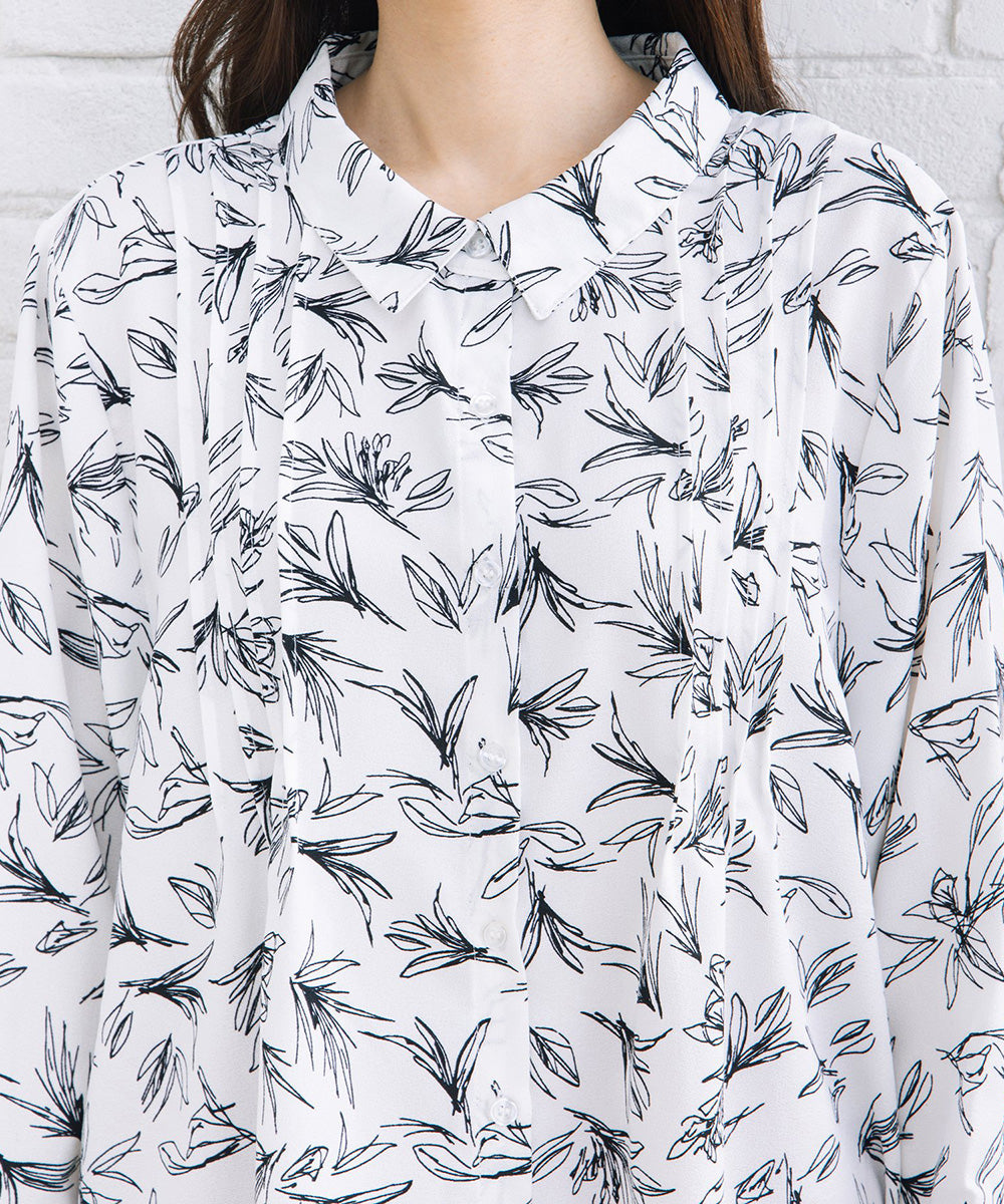 【sabstreet bis】【web限定】 ピンタックジョーゼットチュニック