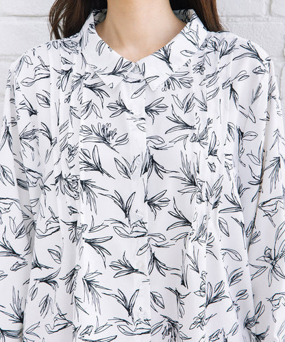 【sabstreet bis】【web限定】 ピンタックジョーゼットチュニック