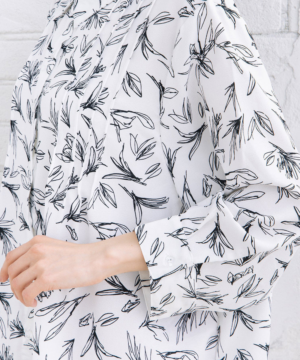 【sabstreet bis】【web限定】 ピンタックジョーゼットチュニック