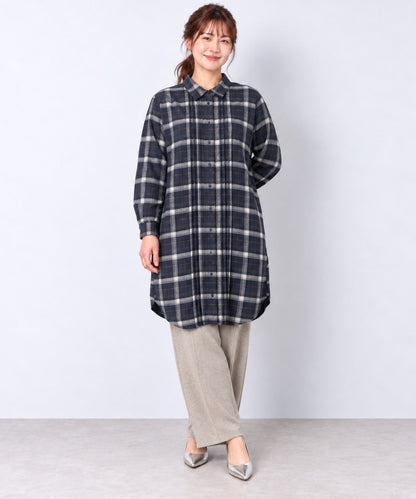 【sabstreet bis】【web限定】 アソートチェック起毛シャツチュニック【先行予約】
