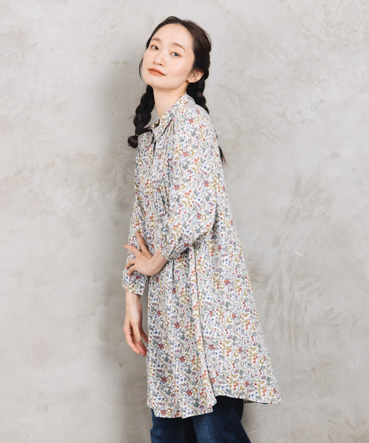 【sabstreet bis】【web限定】 アソートプリントピンタックシャツチュニック【先行予約】
