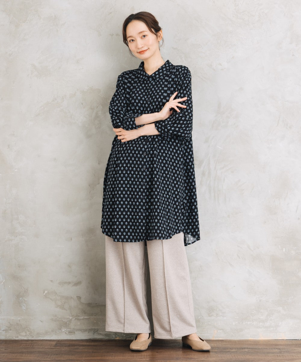 【sabstreet bis】【web限定】 アソートプリントピンタックシャツチュニック