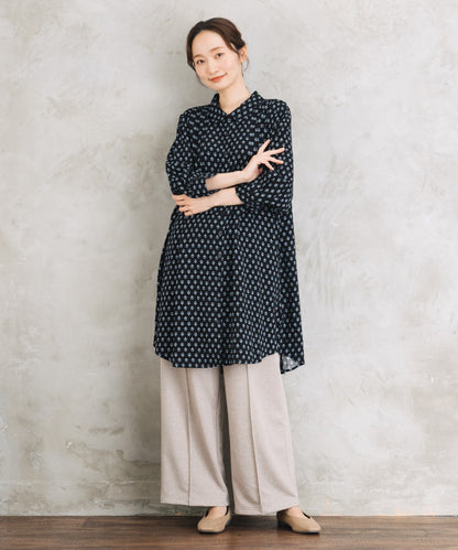 【sabstreet bis】【web限定】 アソートプリントピンタックシャツチュニック