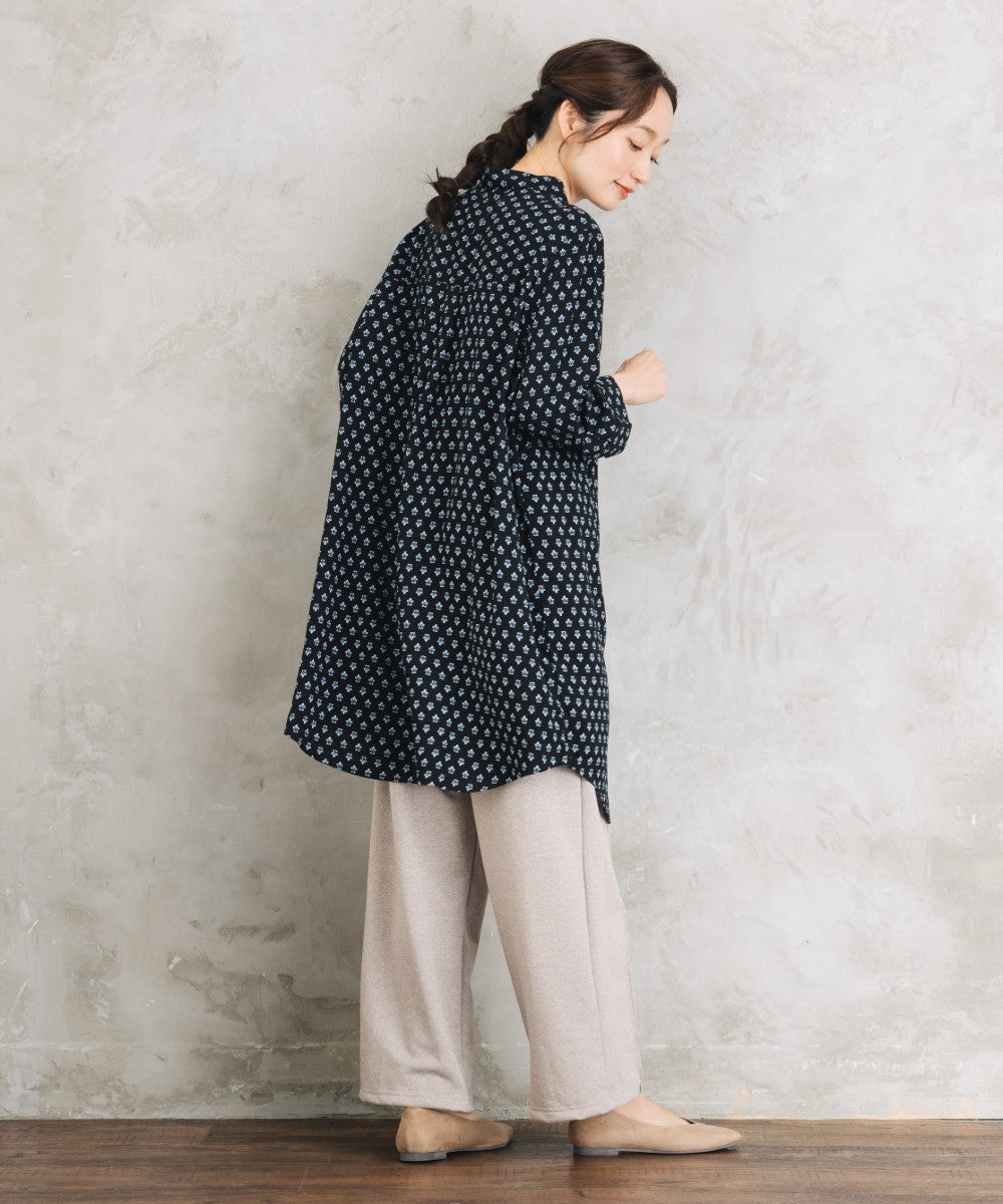 【sabstreet bis】【web限定】 アソートプリントピンタックシャツチュニック
