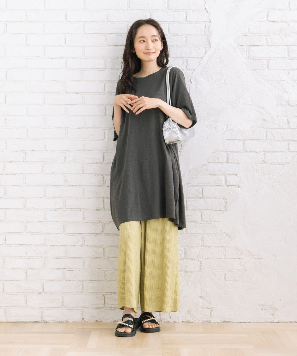 【sabstreet bis】【web限定】 (接触冷感)コットンスラブコクーンチュニック【先行予約】