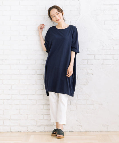 【sabstreet bis】【web限定】 (接触冷感)コットンスラブコクーンチュニック