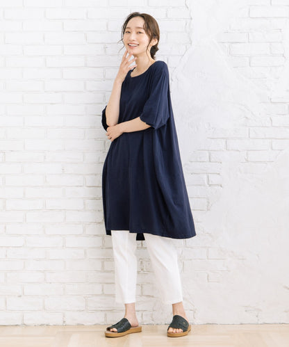 【sabstreet bis】【web限定】 (接触冷感)コットンスラブコクーンチュニック