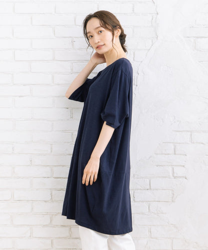 【sabstreet bis】【web限定】 (接触冷感)コットンスラブコクーンチュニック