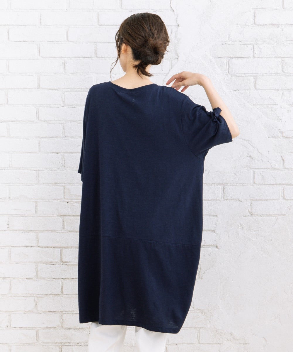 【sabstreet bis】【web限定】 (接触冷感)コットンスラブコクーンチュニック