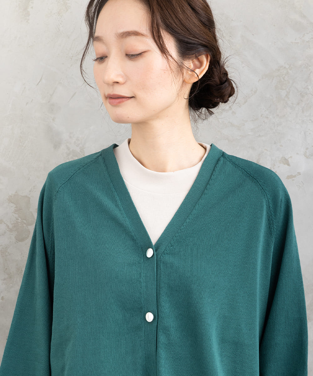 【sabstreet bis】【web限定】15号(3L) ドロストヘムニットカーディガン