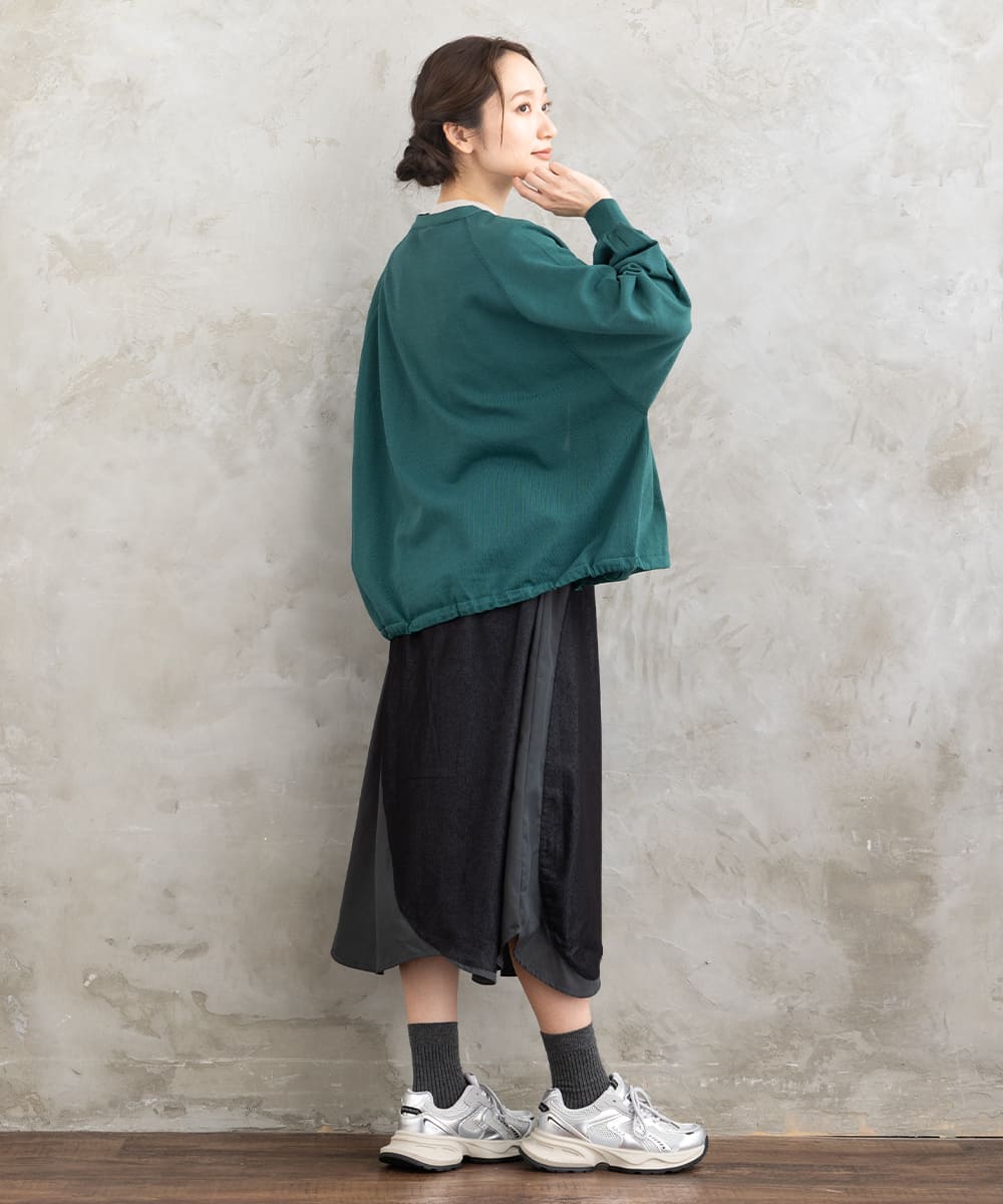 【sabstreet bis】【web限定】15号(3L) ドロストヘムニットカーディガン