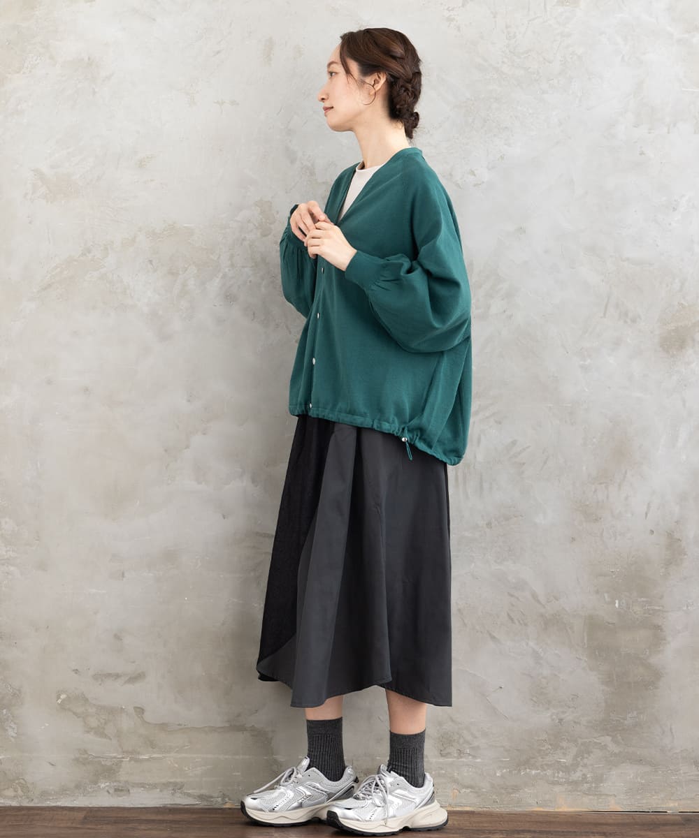 【sabstreet bis】【web限定】15号(3L) ドロストヘムニットカーディガン