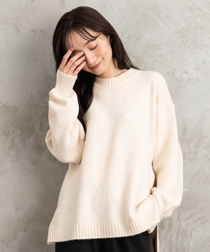 【sabstreet bis】【web限定】ヤクタッチクルーネックニット