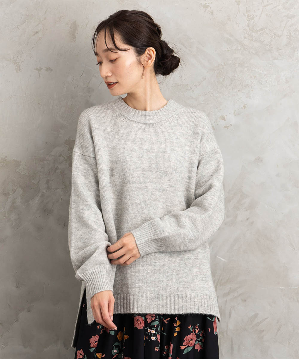 【sabstreet bis】【web限定】ヤクタッチクルーネックニット