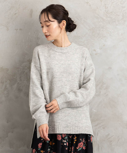 【sabstreet bis】【web限定】ヤクタッチクルーネックニット