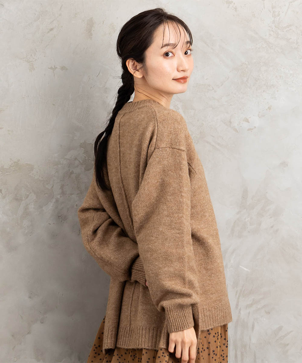 【sabstreet bis】【web限定】ヤクタッチクルーネックニット