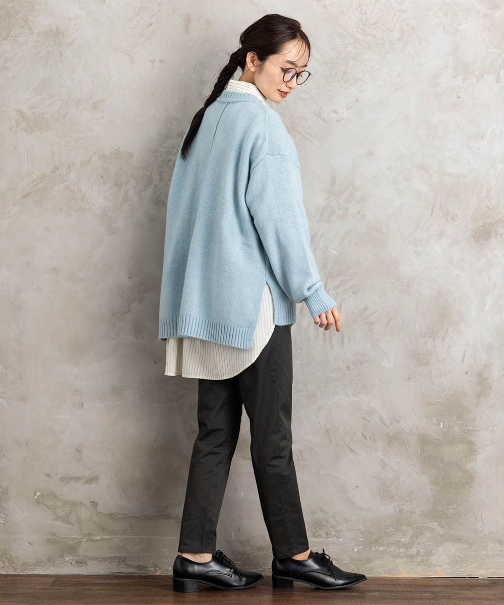 【sabstreet bis】【web限定】ヤクタッチクルーネックニット