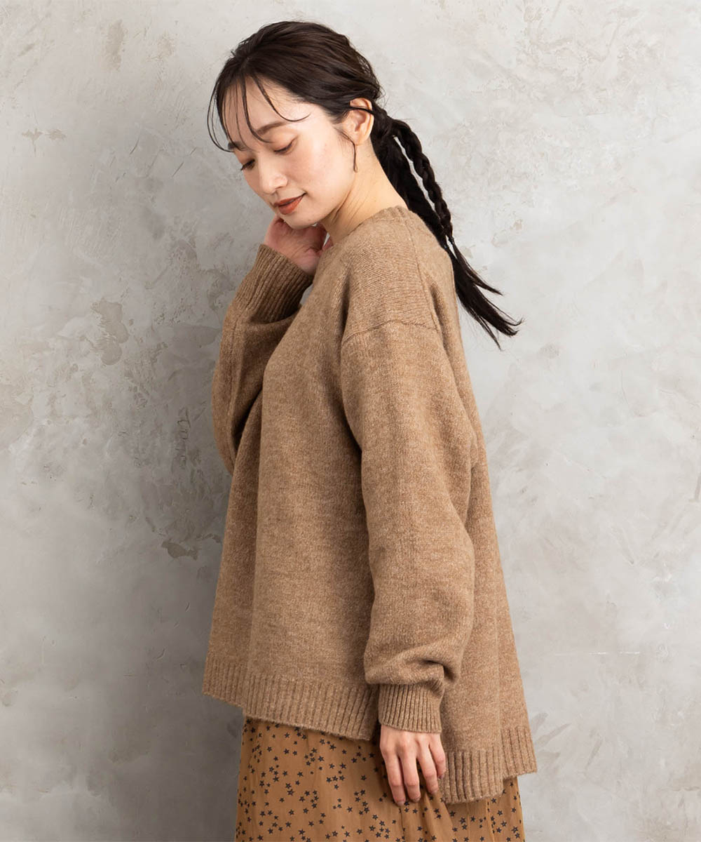 【sabstreet bis】【web限定】ヤクタッチクルーネックニット