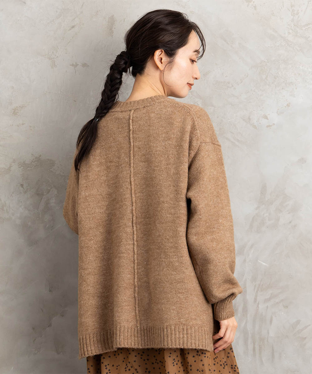 【sabstreet bis】【web限定】ヤクタッチクルーネックニット