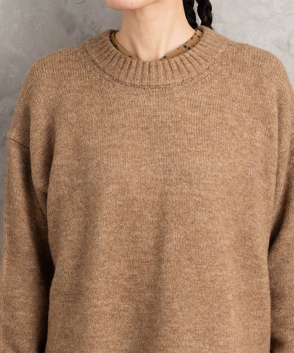 【sabstreet bis】【web限定】ヤクタッチクルーネックニット