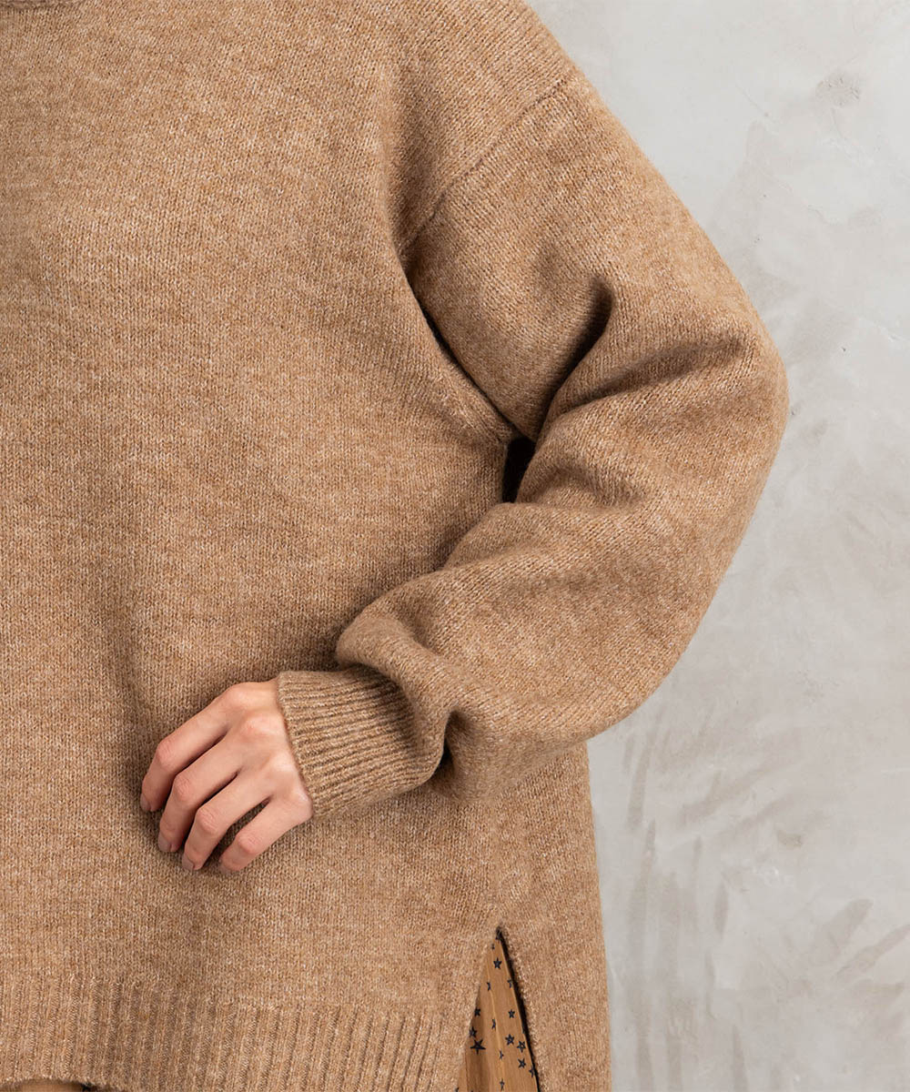 【sabstreet bis】【web限定】ヤクタッチクルーネックニット