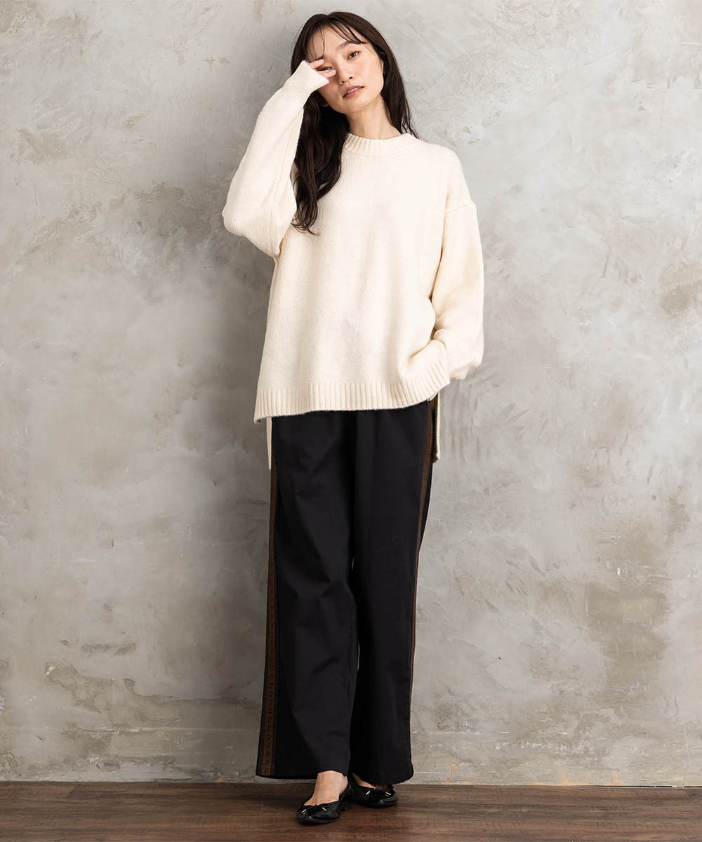 【sabstreet bis】【web限定】ヤクタッチクルーネックニット