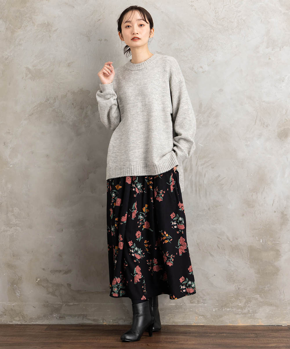 【sabstreet bis】【web限定】ヤクタッチクルーネックニット