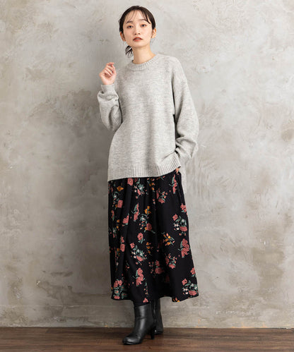 【sabstreet bis】【web限定】ヤクタッチクルーネックニット