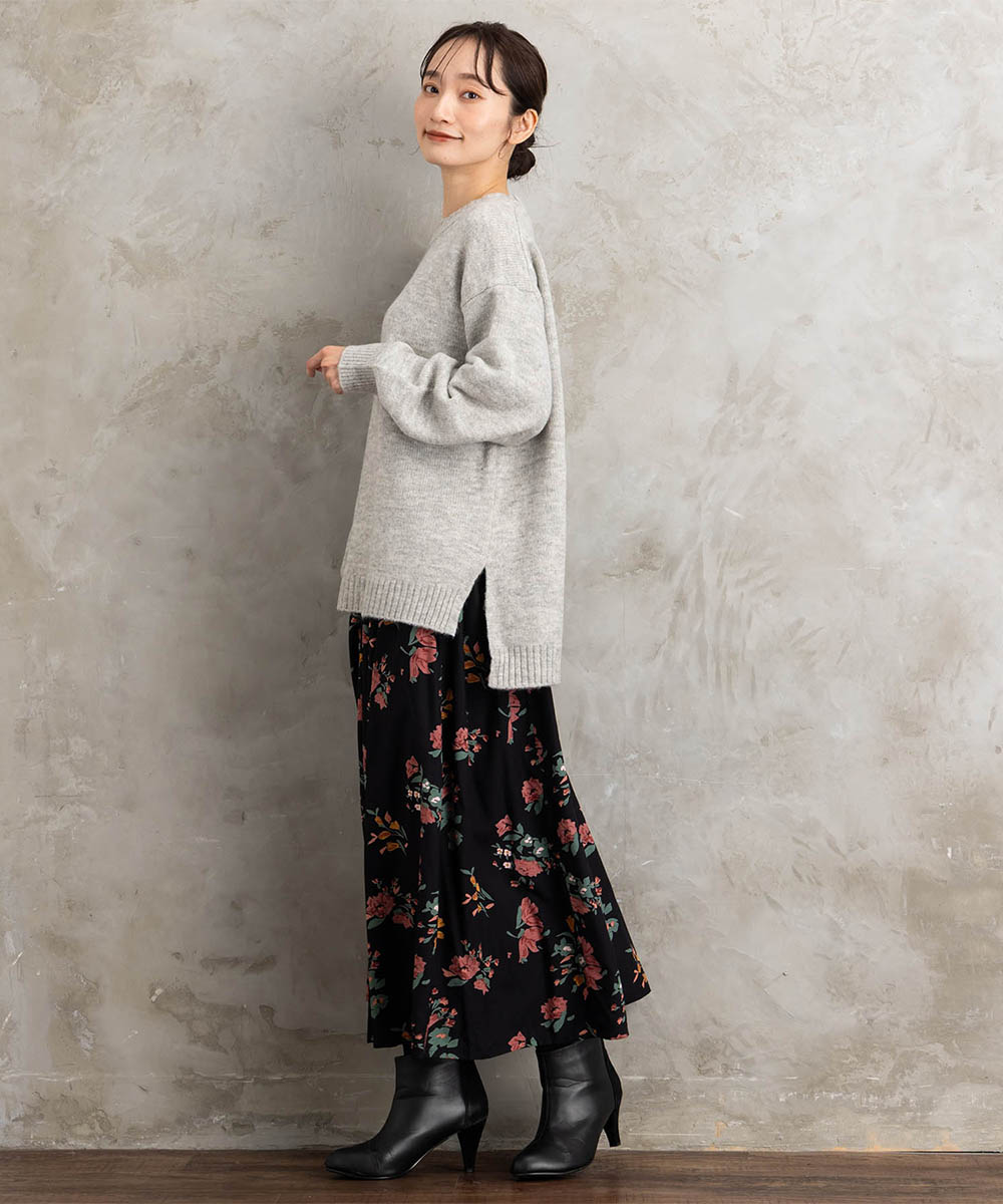 【sabstreet bis】【web限定】ヤクタッチクルーネックニット